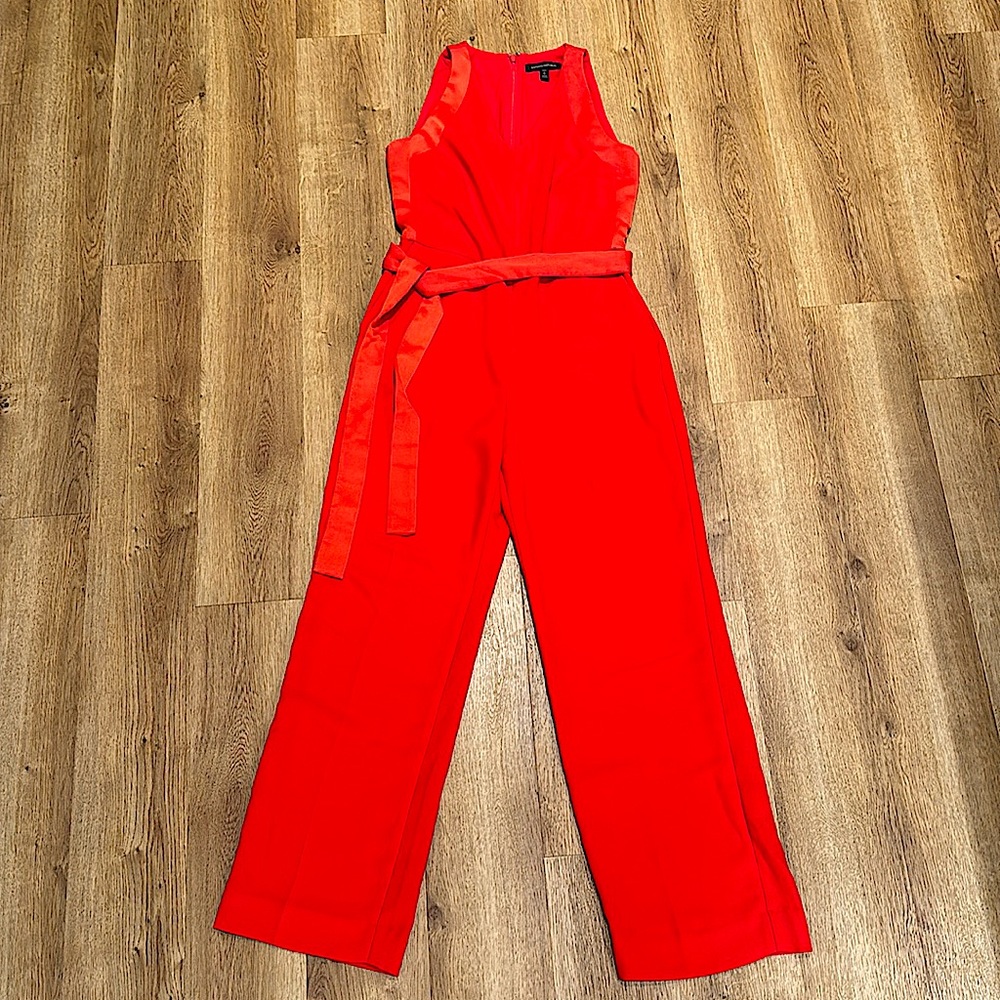 Banana Republic red jumpsuit petite size 0